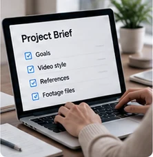 Step 1: project brief and footage handover