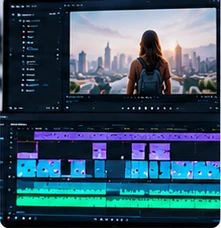Step 3: first cut on the editing timeline
