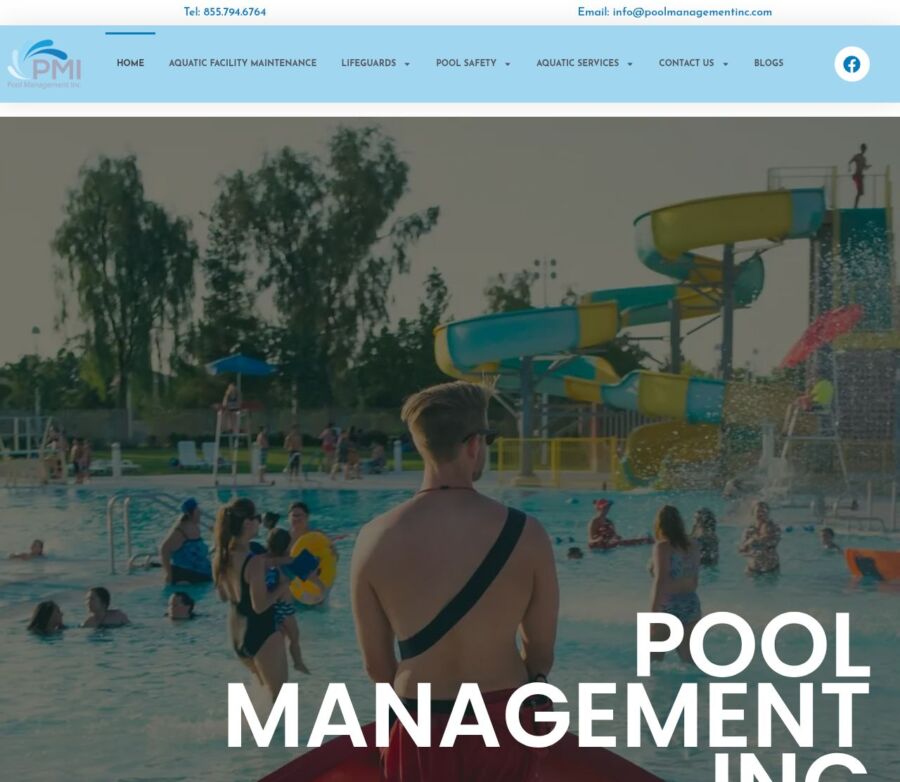 Homepage of poolmanagementinc.com